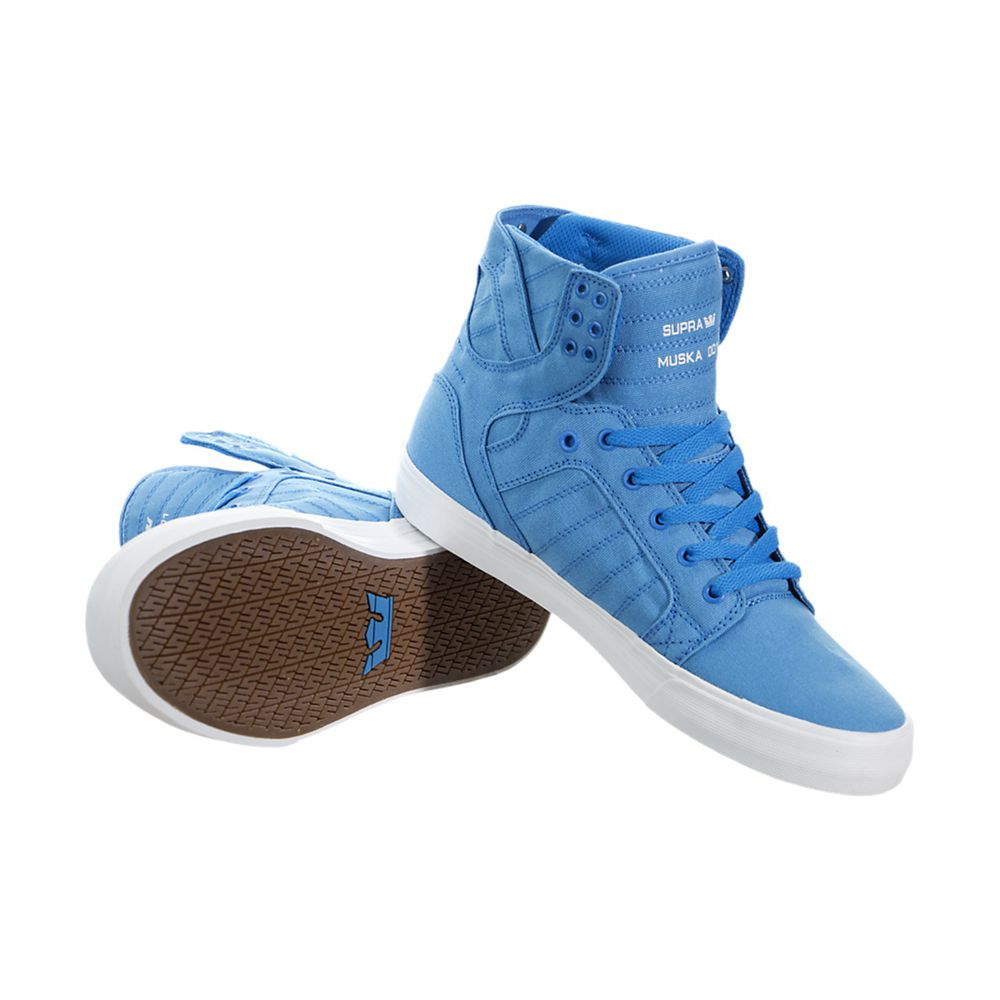 Baskets Montantes Supra SkyTop D Bleu Royal/White Homme | NNZ-75788915